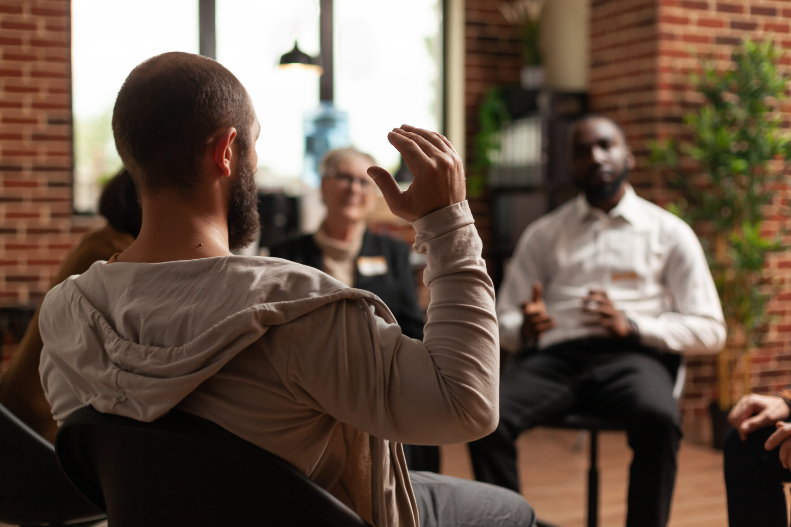 Group of people talking
